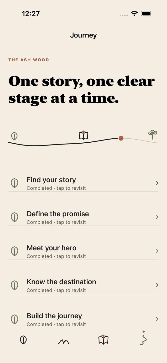 Write a Little screen showing scenes and a first draft taking shape